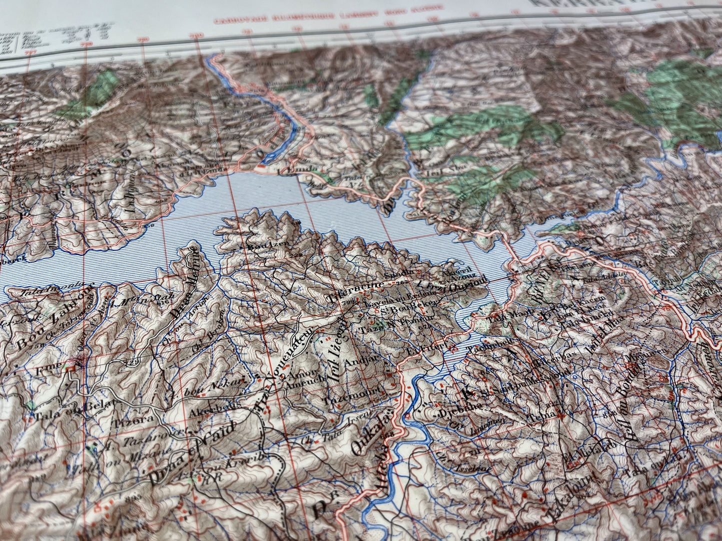 Détail de la carte ancienne de l'Algérie, région de Kerrata