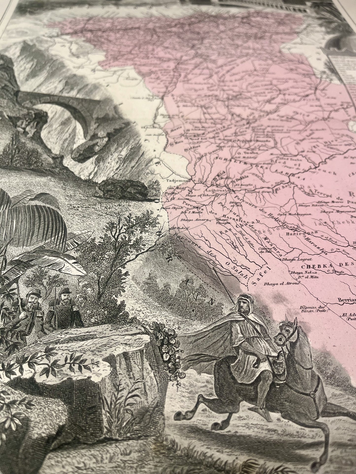 Détail de la carte ancienne de l'Algérie, Province d'Alger