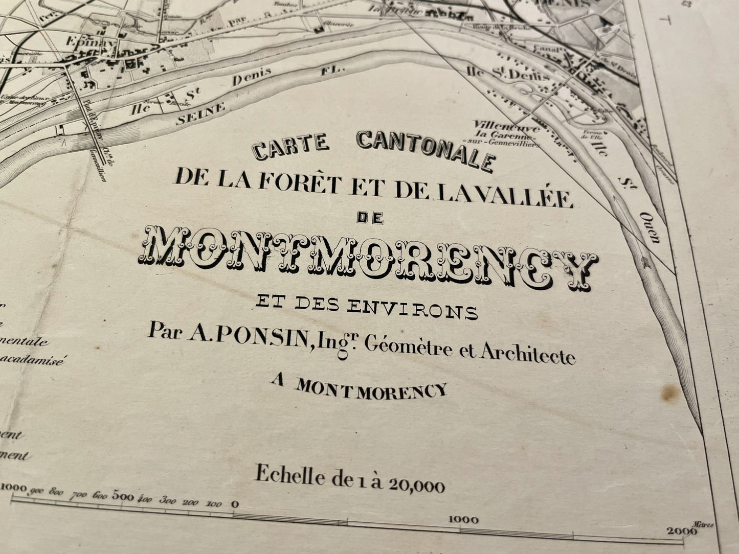 Détail de la carte ancienne de Montmorency, Argenteuil