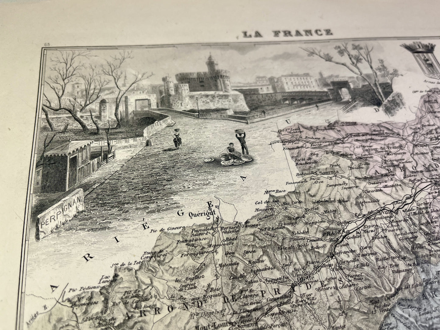 Carte des Pyrénées-Orienales avec villes et villages