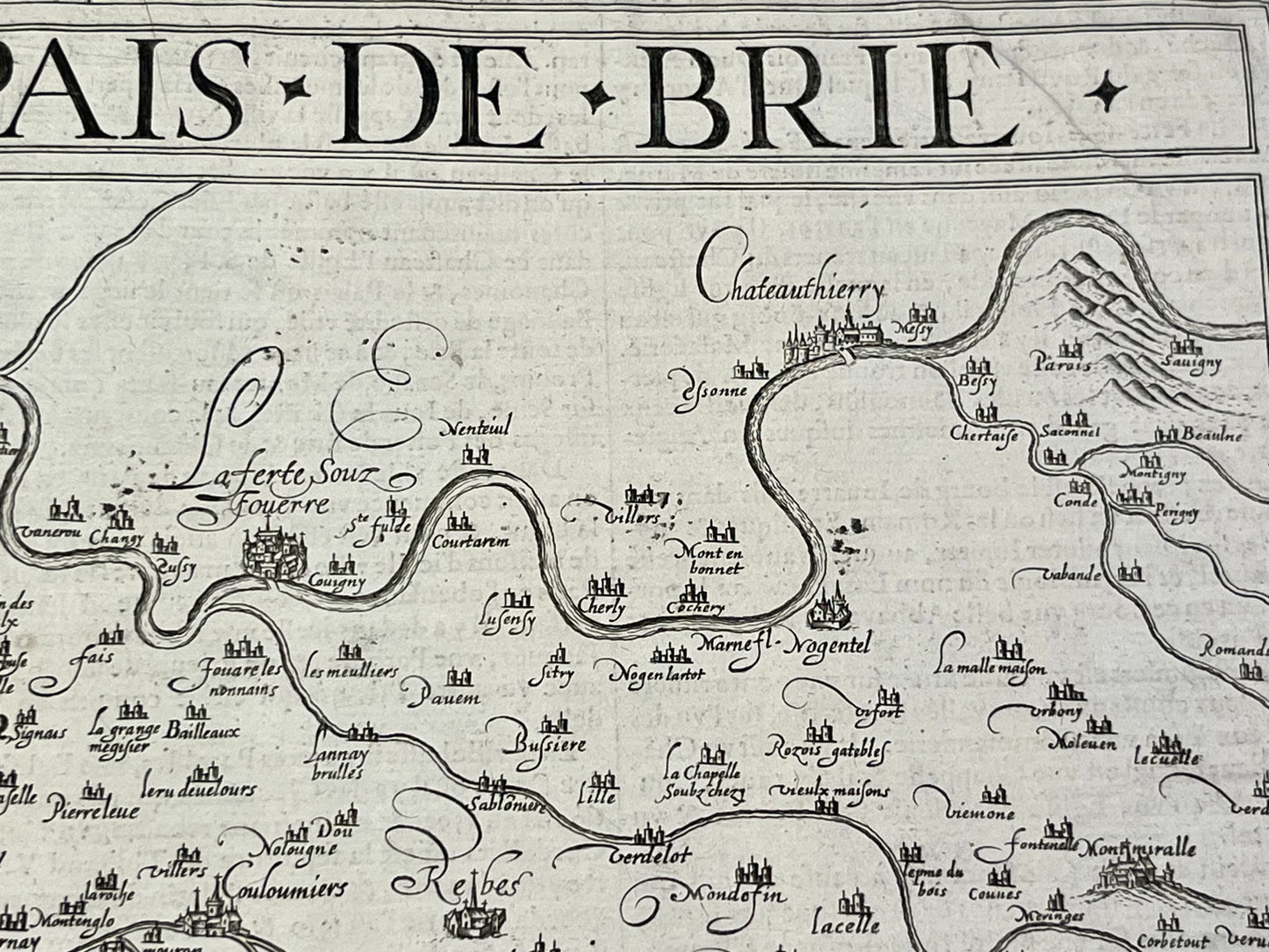 Carte ancienne du pays de Brie par D. de Templeux - ca. 1650