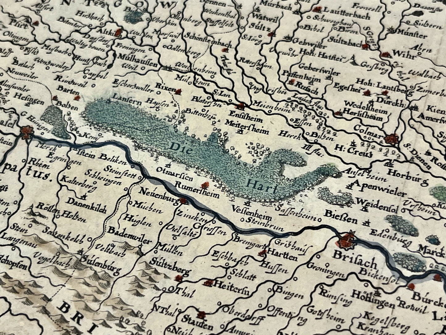 Plan ancien Alsace vintage