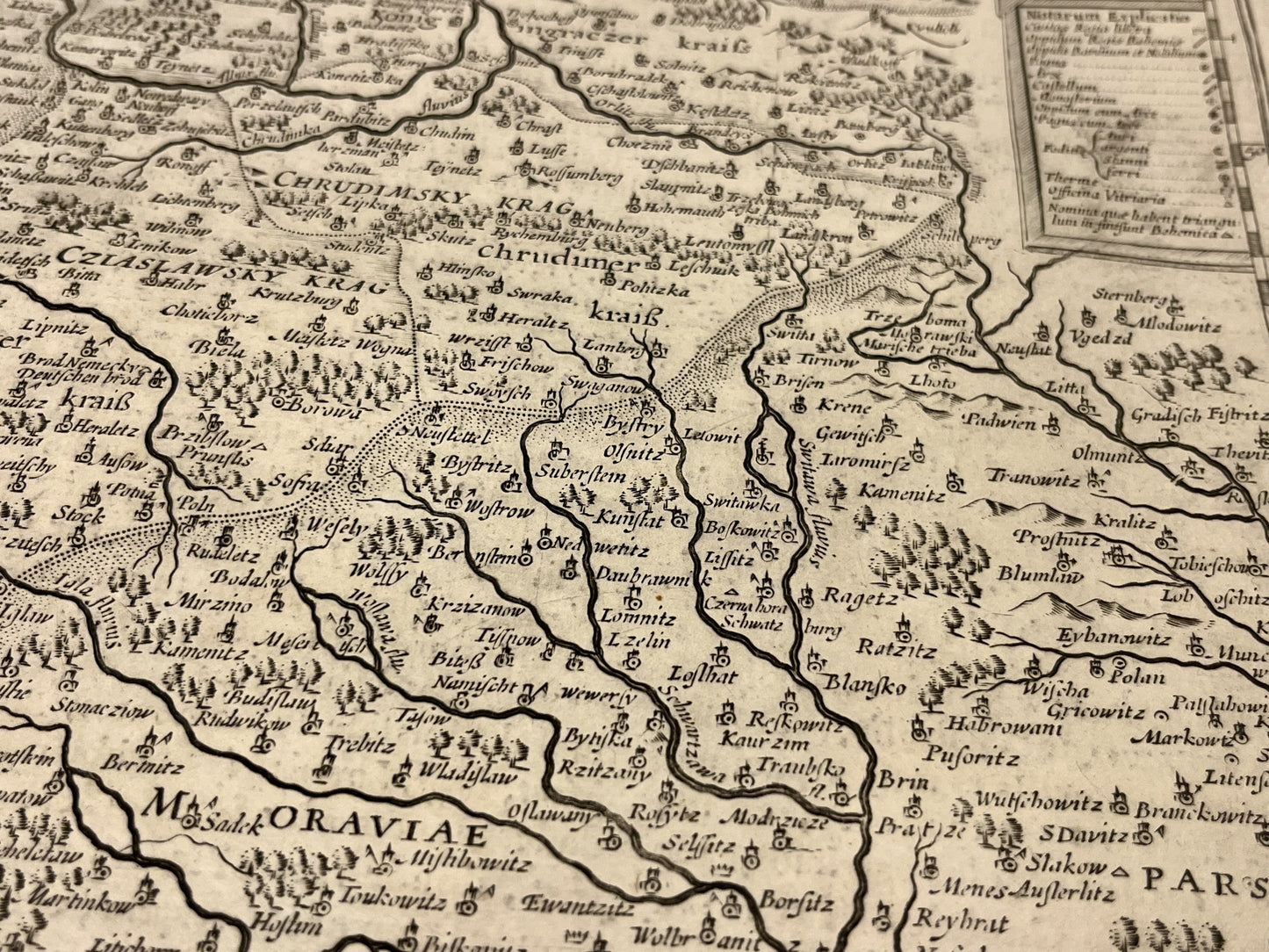 Plan ancien Boheme Republique Tcheque