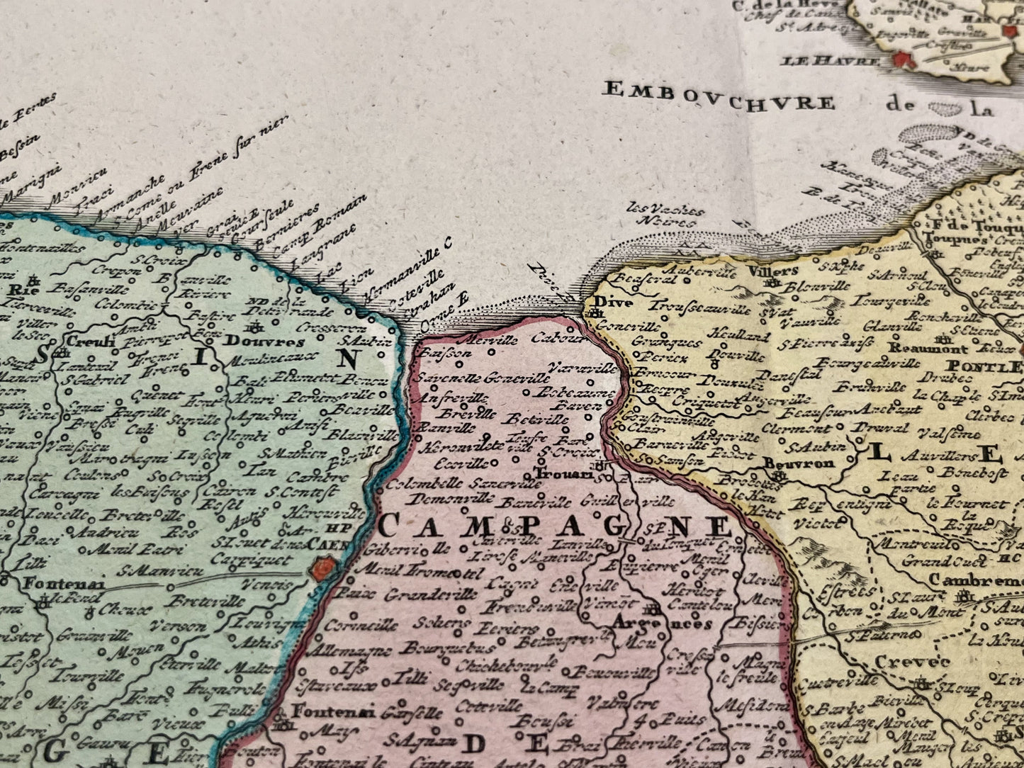 Plan ancien Normandie Calvados