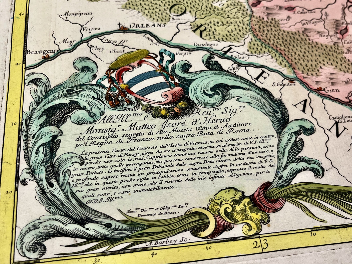 Plan ancien vintage Ile-de-France