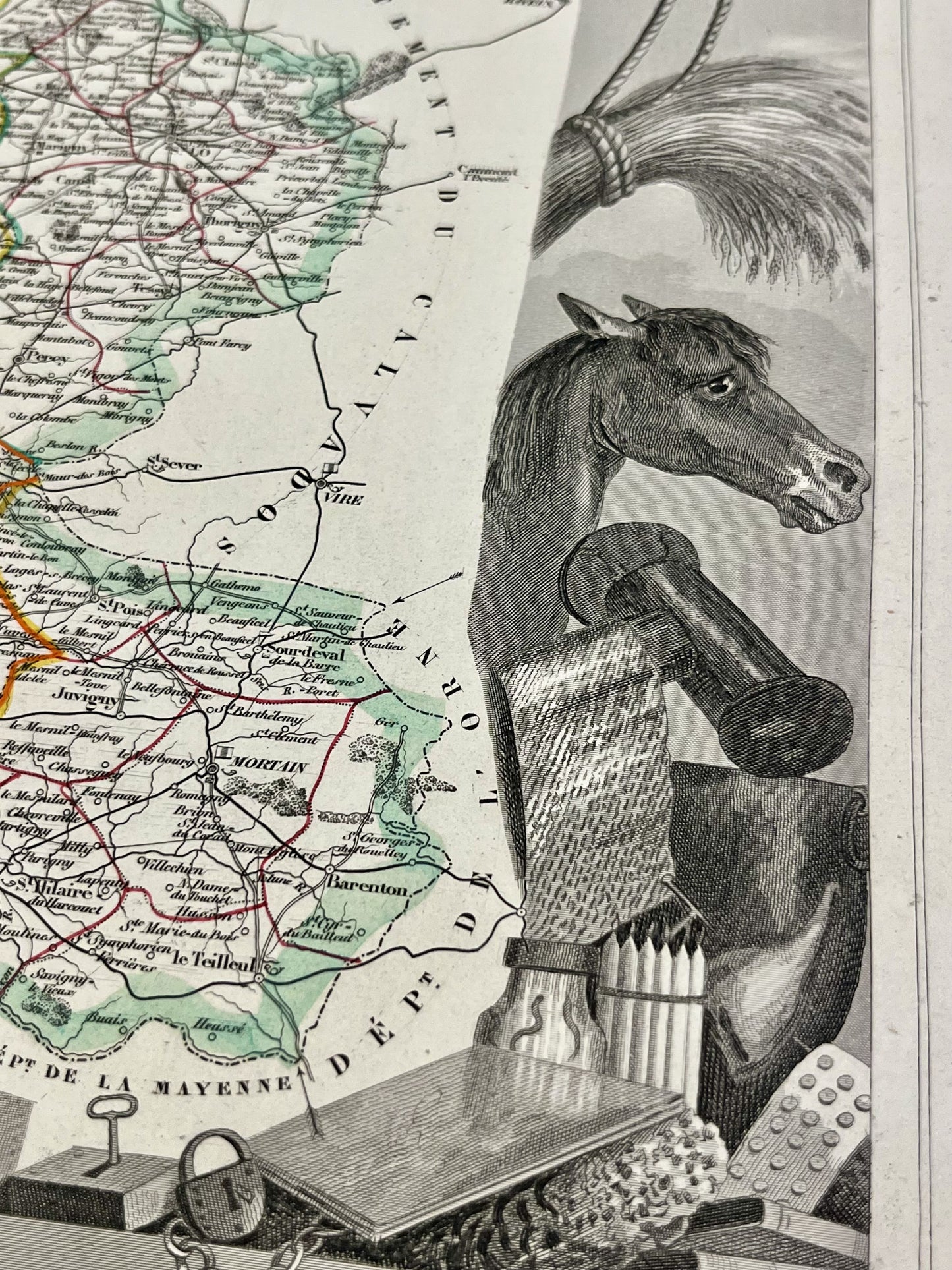 Plan authentique ancien Manche