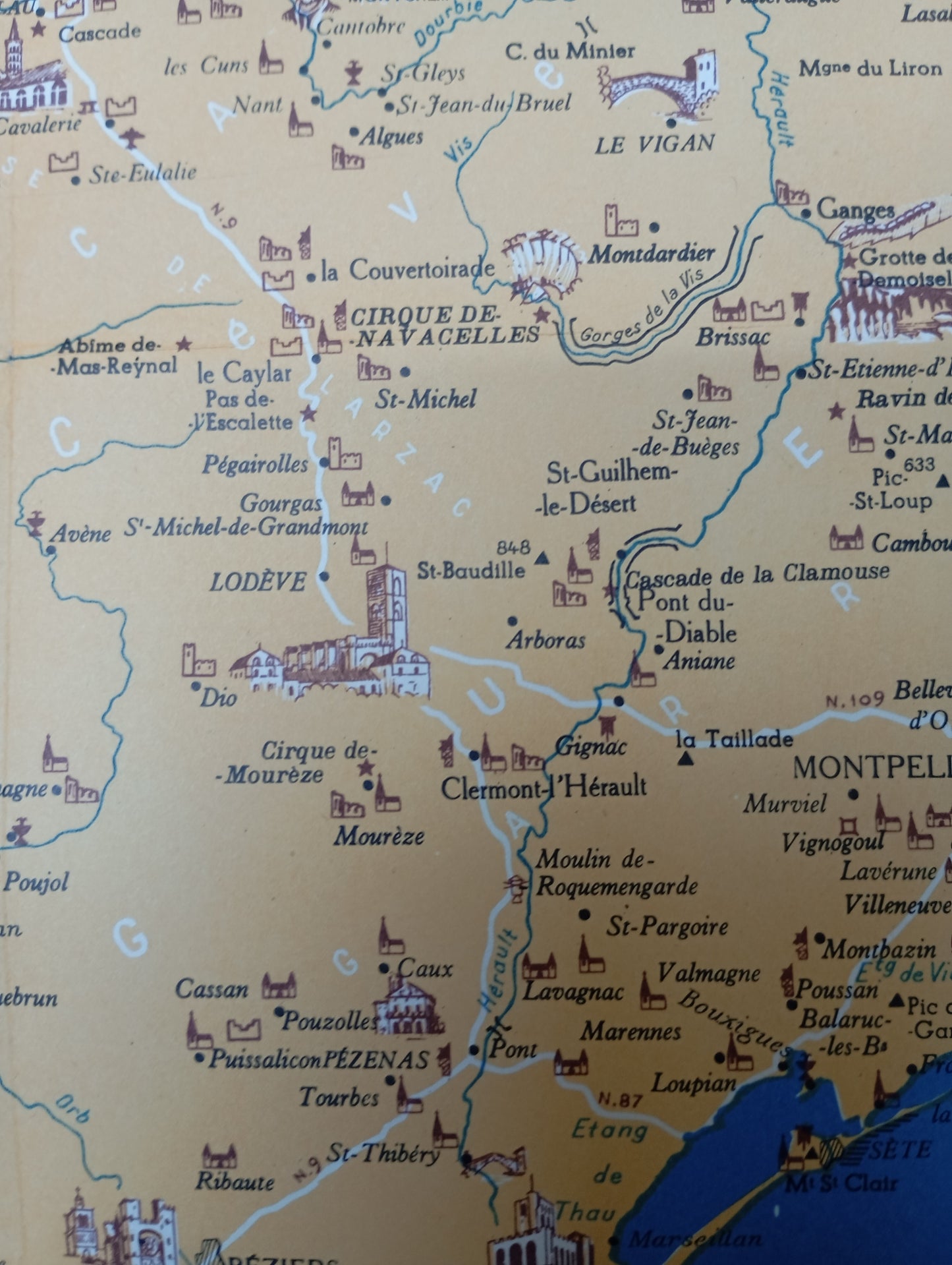 carte ancienne Languedoc