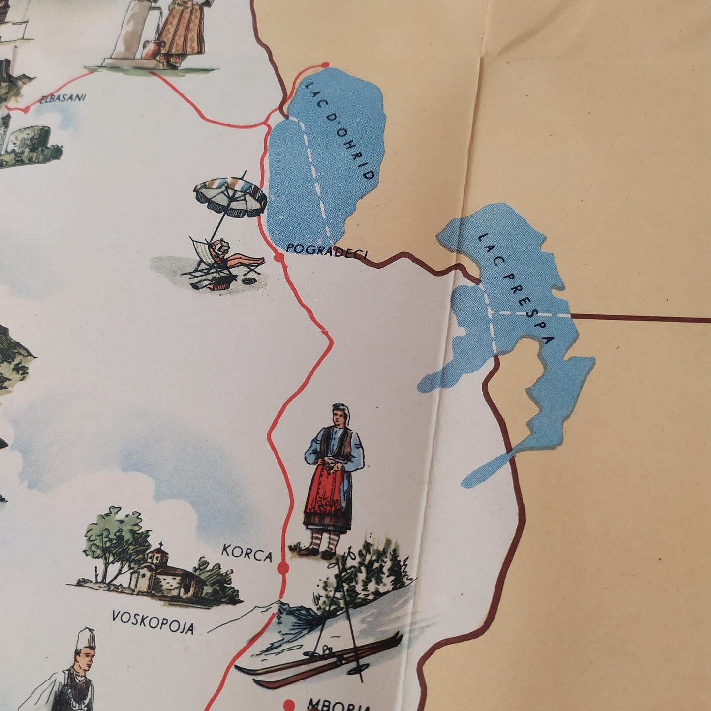 carte ancienne et vintage albanie