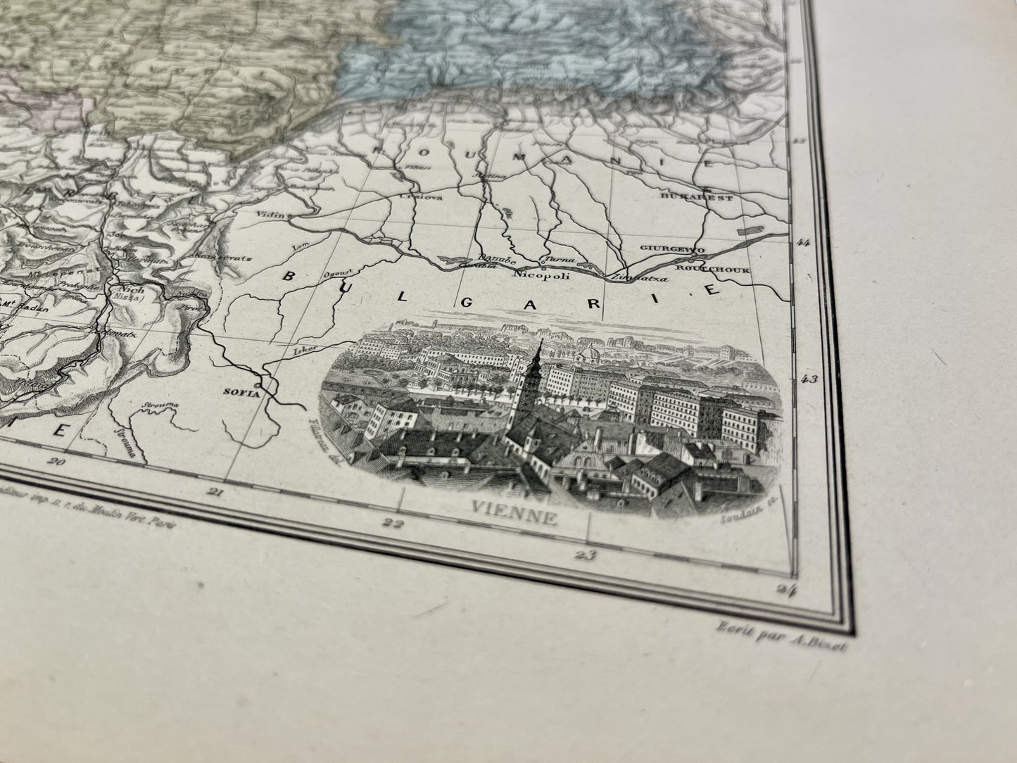 carte decorative ancienne Autriche Hongrie Slovenie