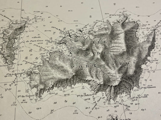 Carte marine ancienne Port-Cros
