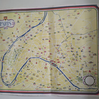 Affiche illustrée et vintage de Paris par Jorj Morin - ca. 1960