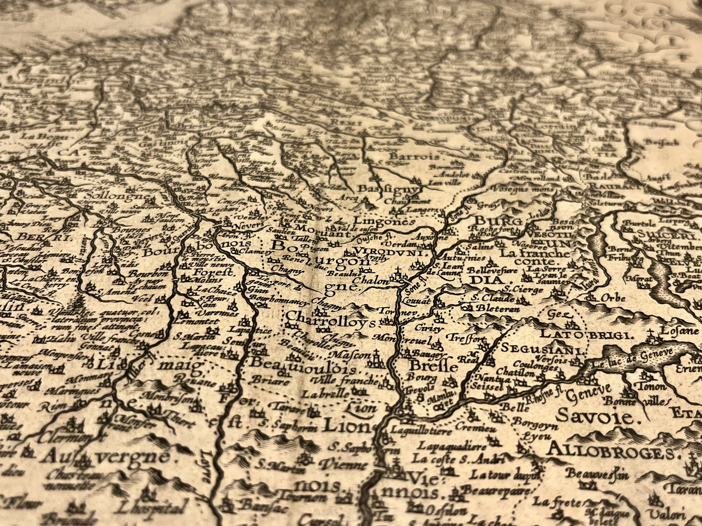 16th century map of France