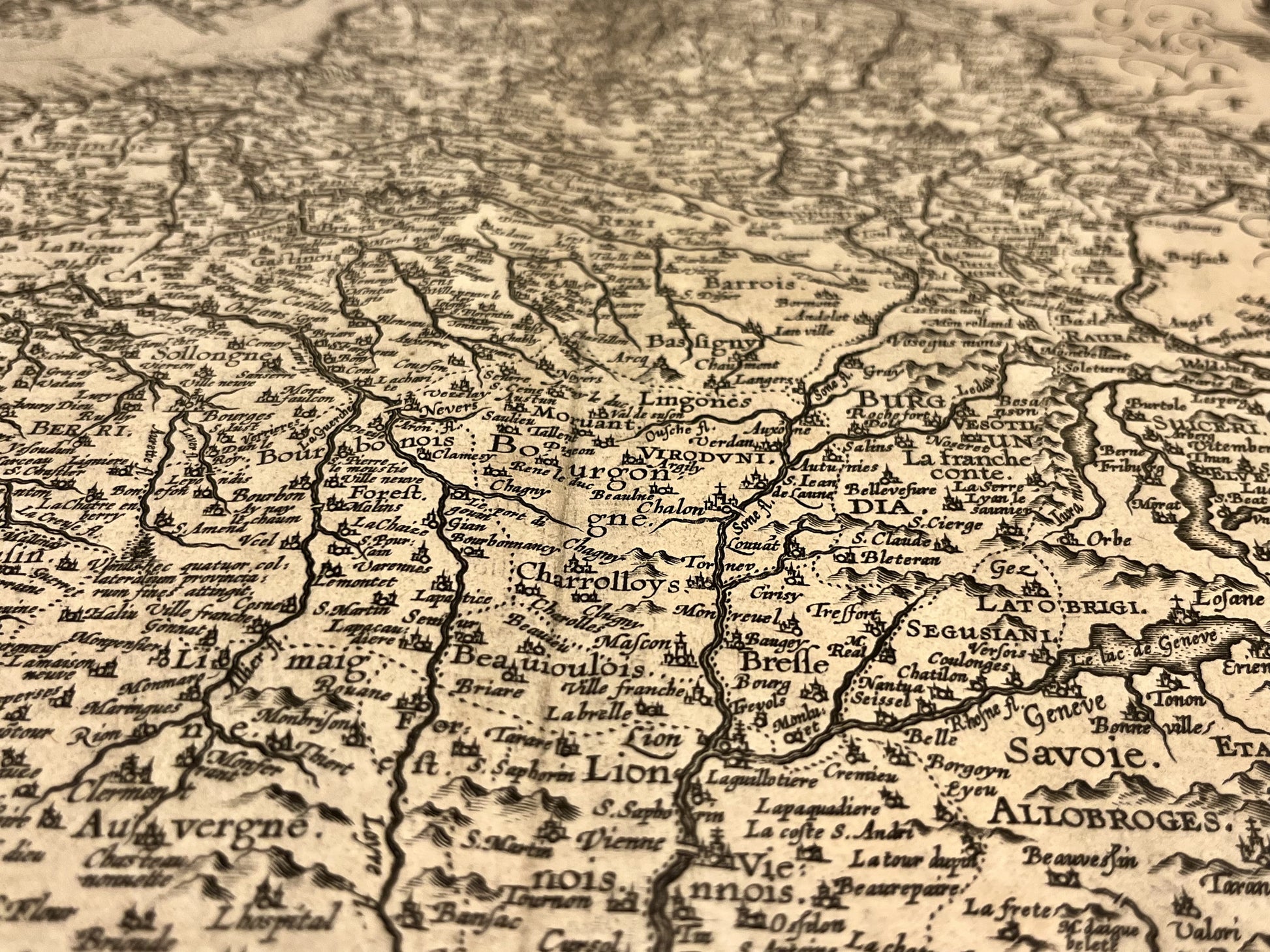 16th century map of France