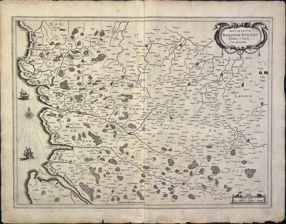 Acahat carte ancienne comte Ponthieu