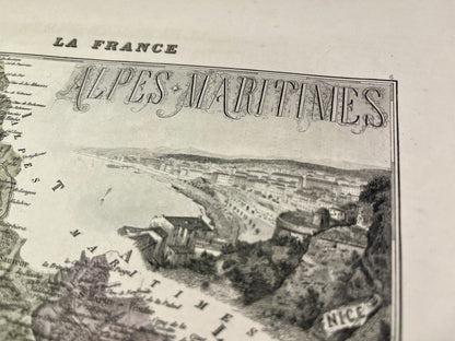 Achat carte du département des Alpes-Maritimes
