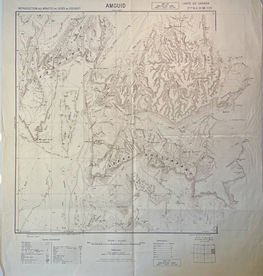 Achat carte ancienne d'Amguid dans le Sahara algérien