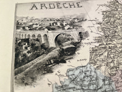 Achat carte du département de l'Ardèche