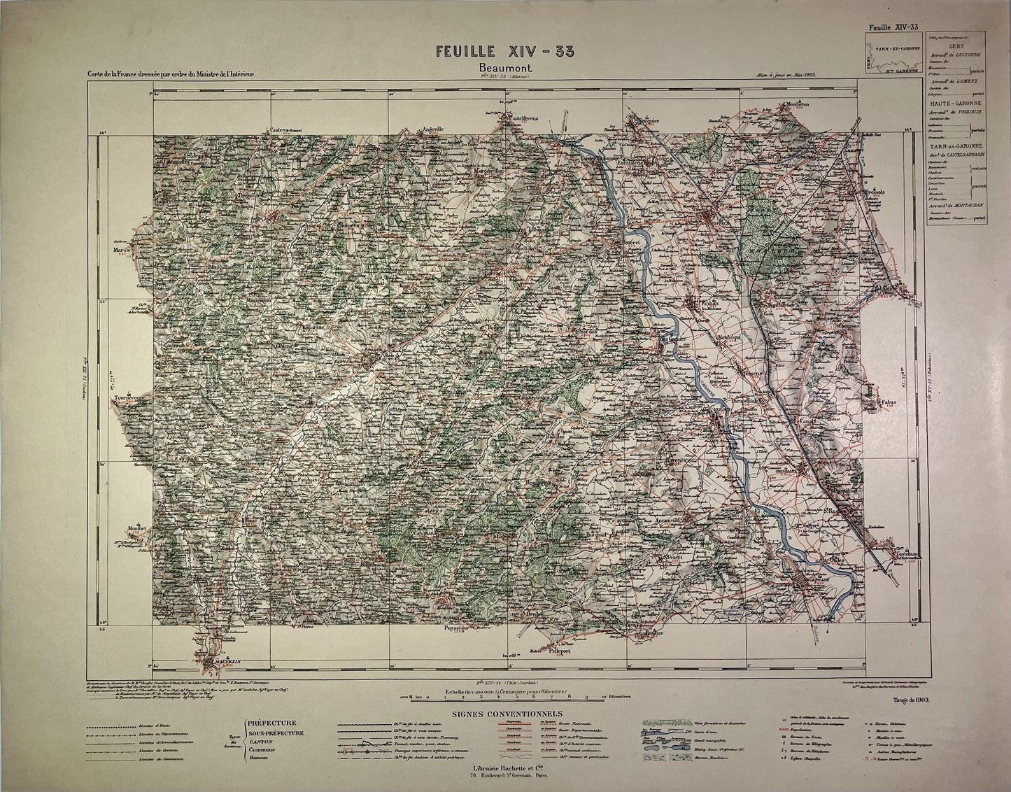 Achat carte ancienne de Beaumont-de-Lomagne