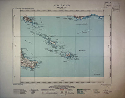 Achat carte ancienne de Belle-Île-en-Mer (Est)