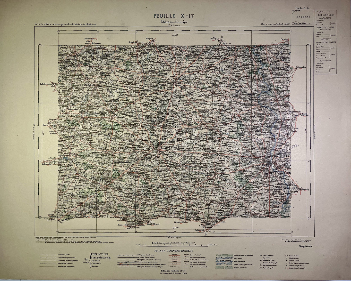 Achat carte ancienne de Château-Gontier