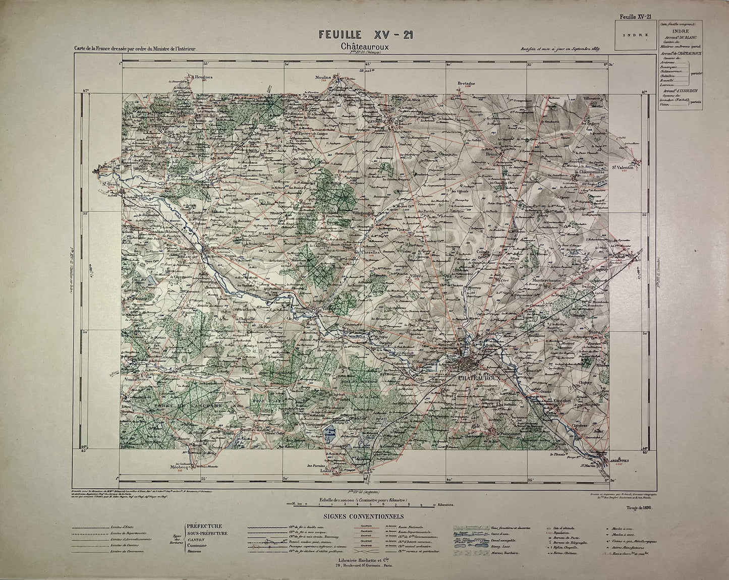 Achat carte ancienne de Châteauroux