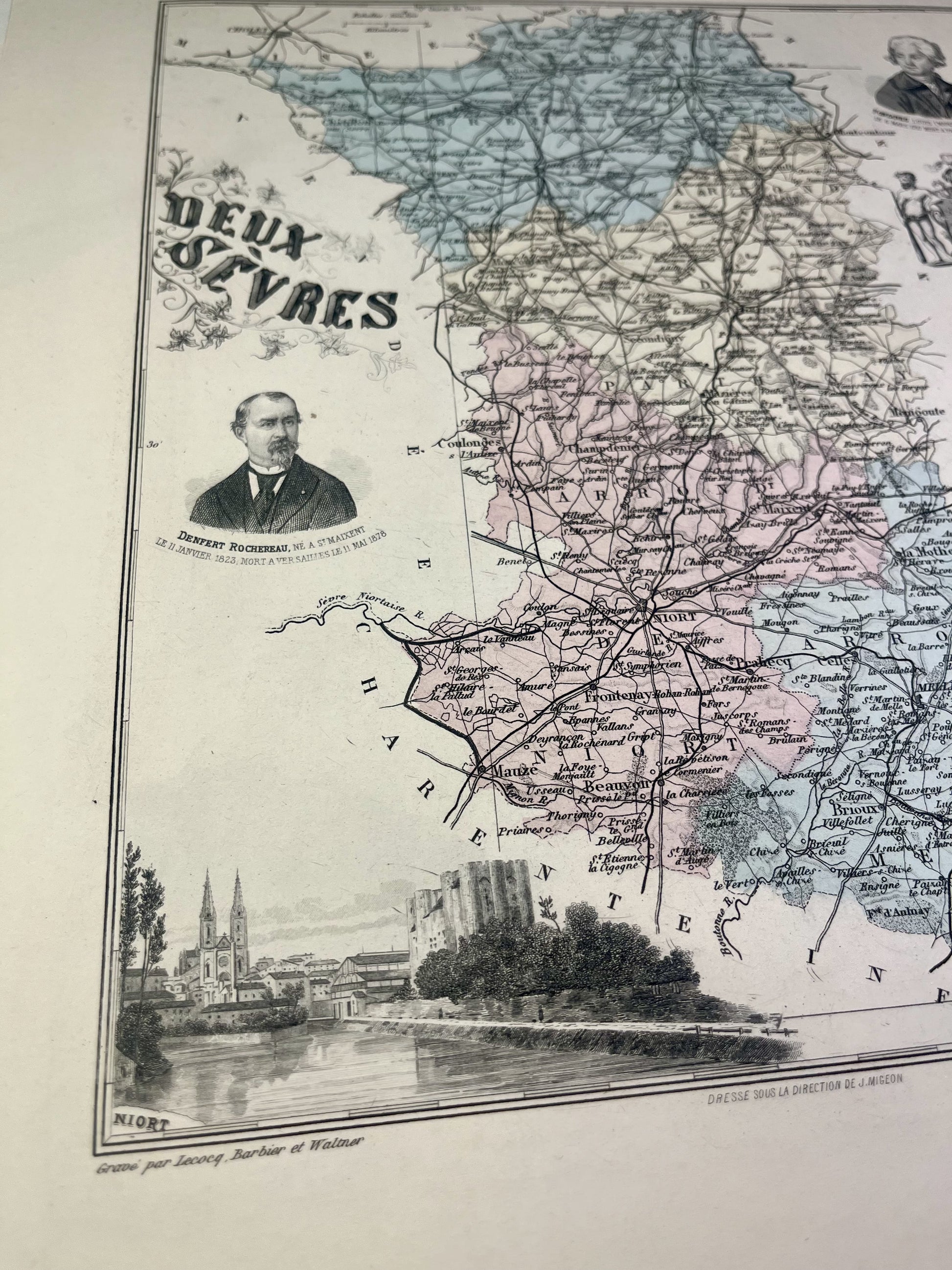 Achat carte du département des Deux-Sèvres