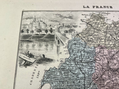 Achat carte du département de la Dordogne