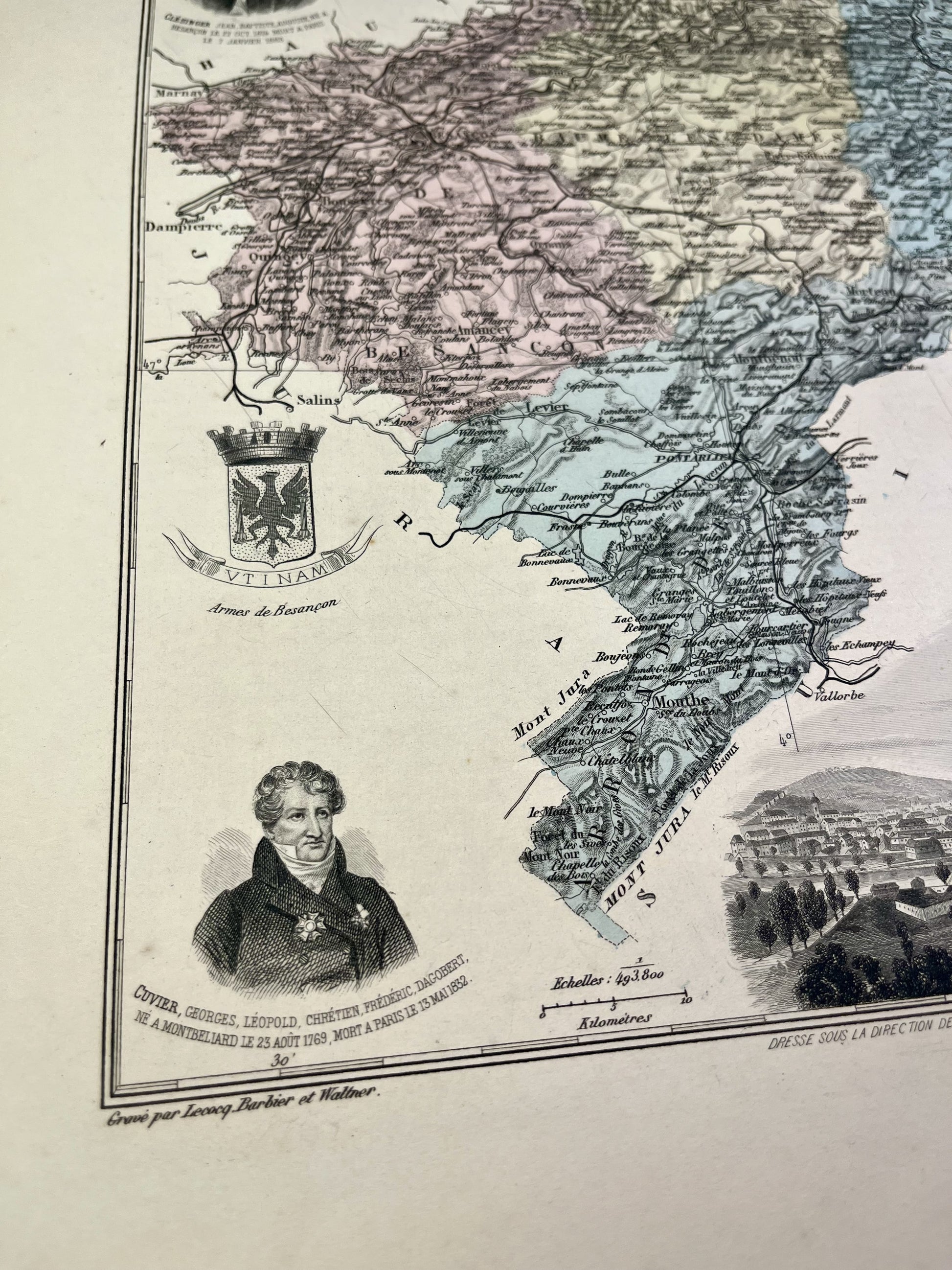 Achat carte du département du Doubs