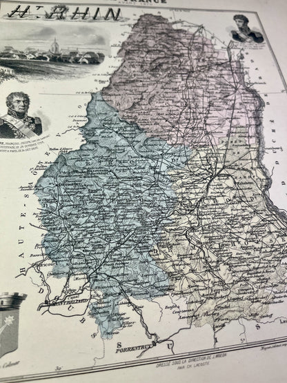 Achat carte du département du Haut-Rhin