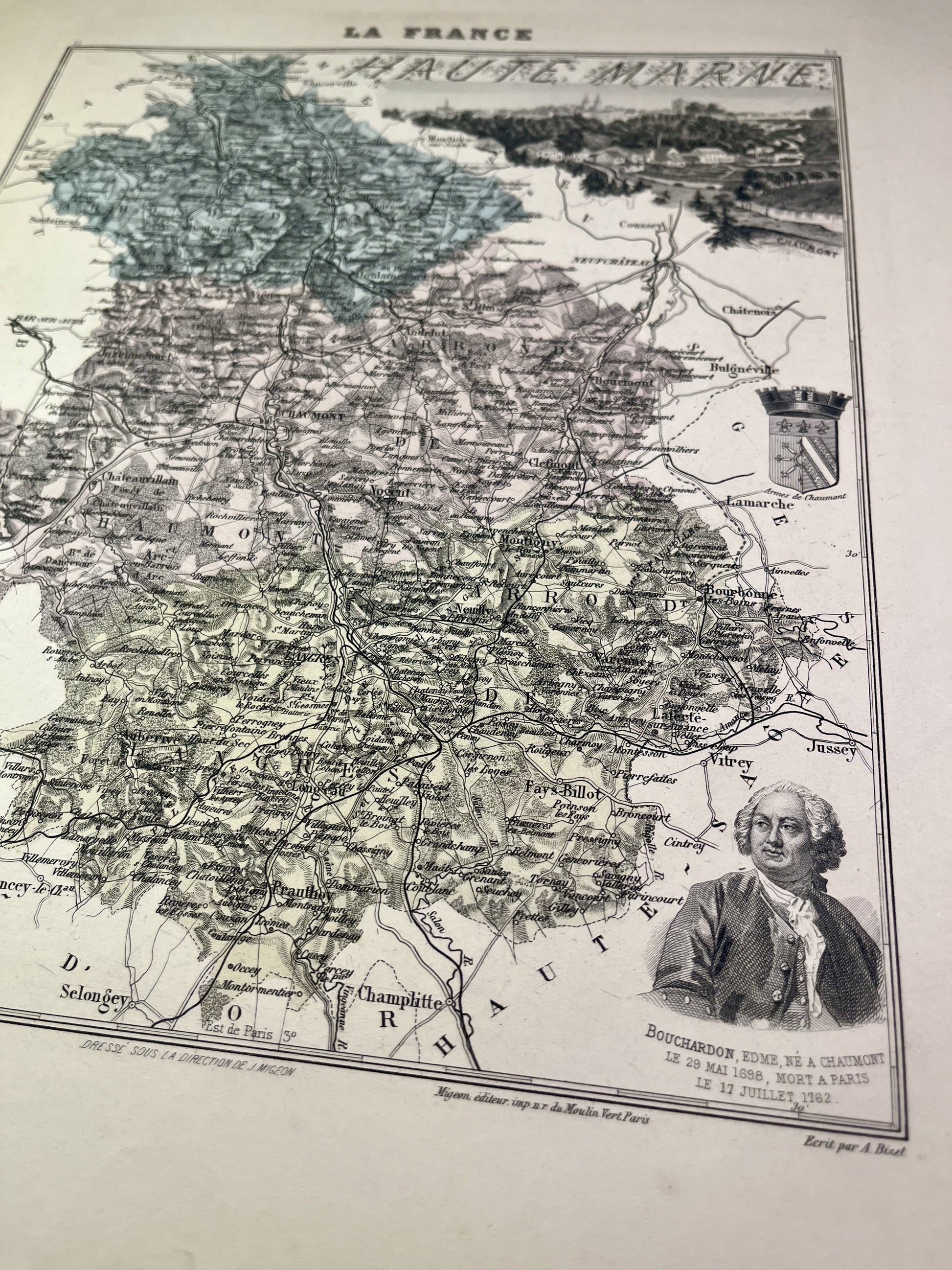 Achat carte du département de la Haute-Marne