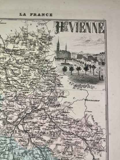 Achat carte du département de la Haute-Vienne