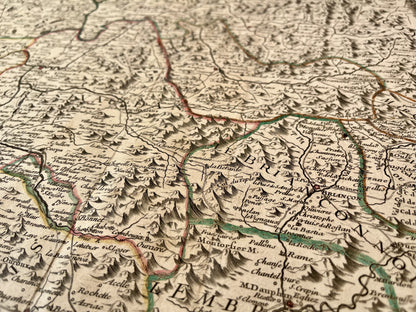 Achat carte ancienne des Hautes-Alpes, Isère et Drôme