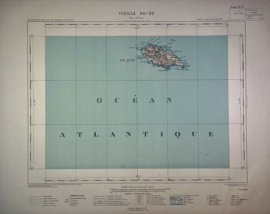 Achat carte ancienne de l'Île d'Yeu