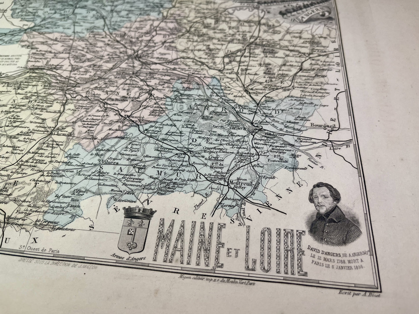 Achat carte du département du Maine-et-Loire