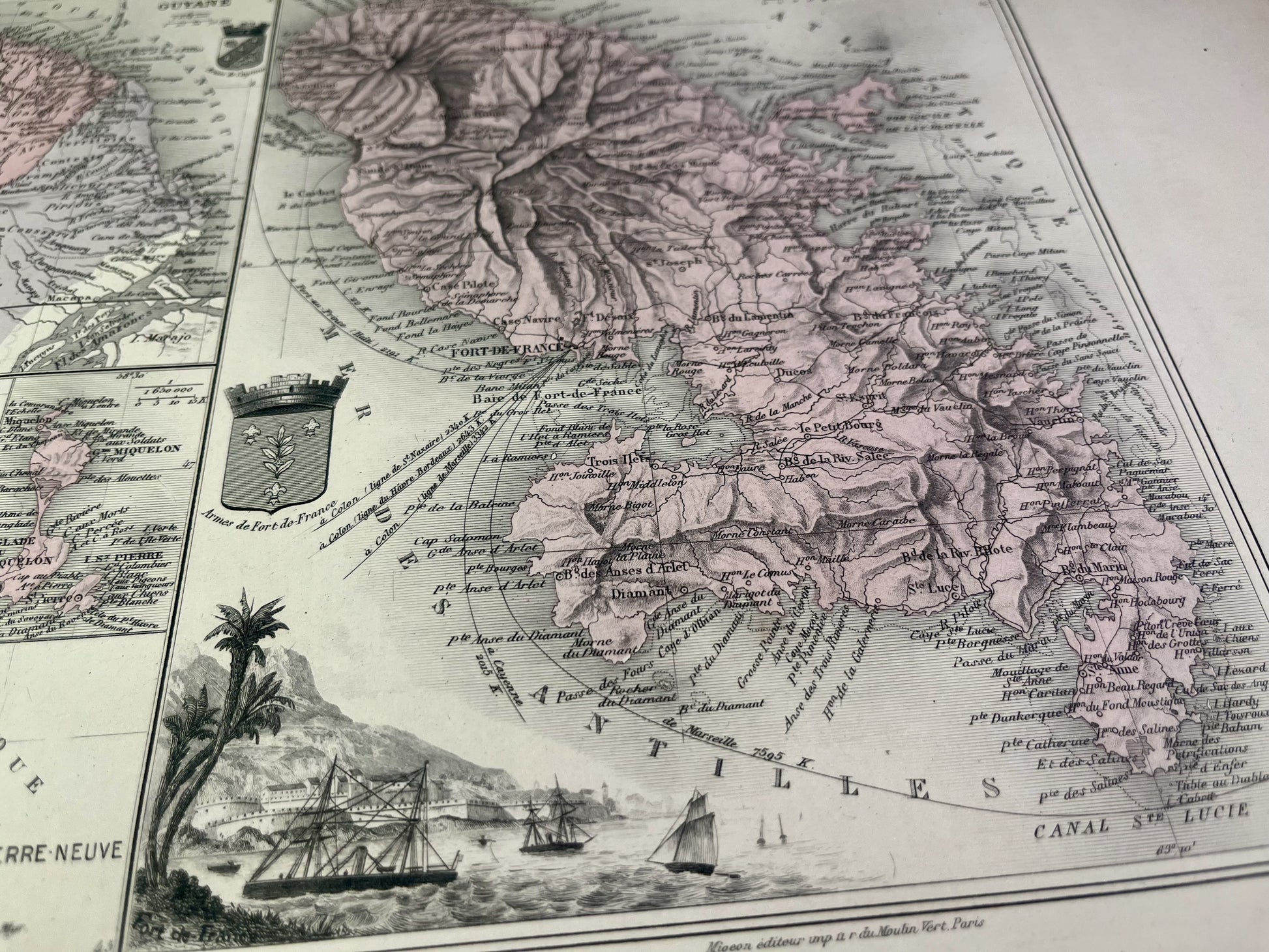 Achat carte du département de la Martinique