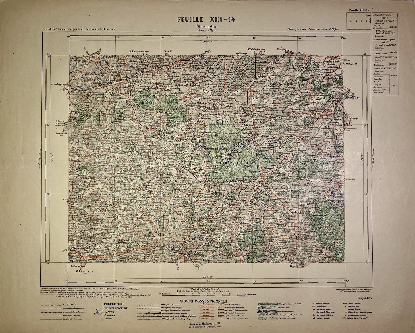 Achat carte ancienne de Mortagne-au-Perche
