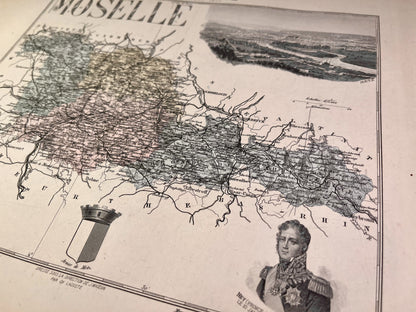 Achat carte du département de la Moselle
