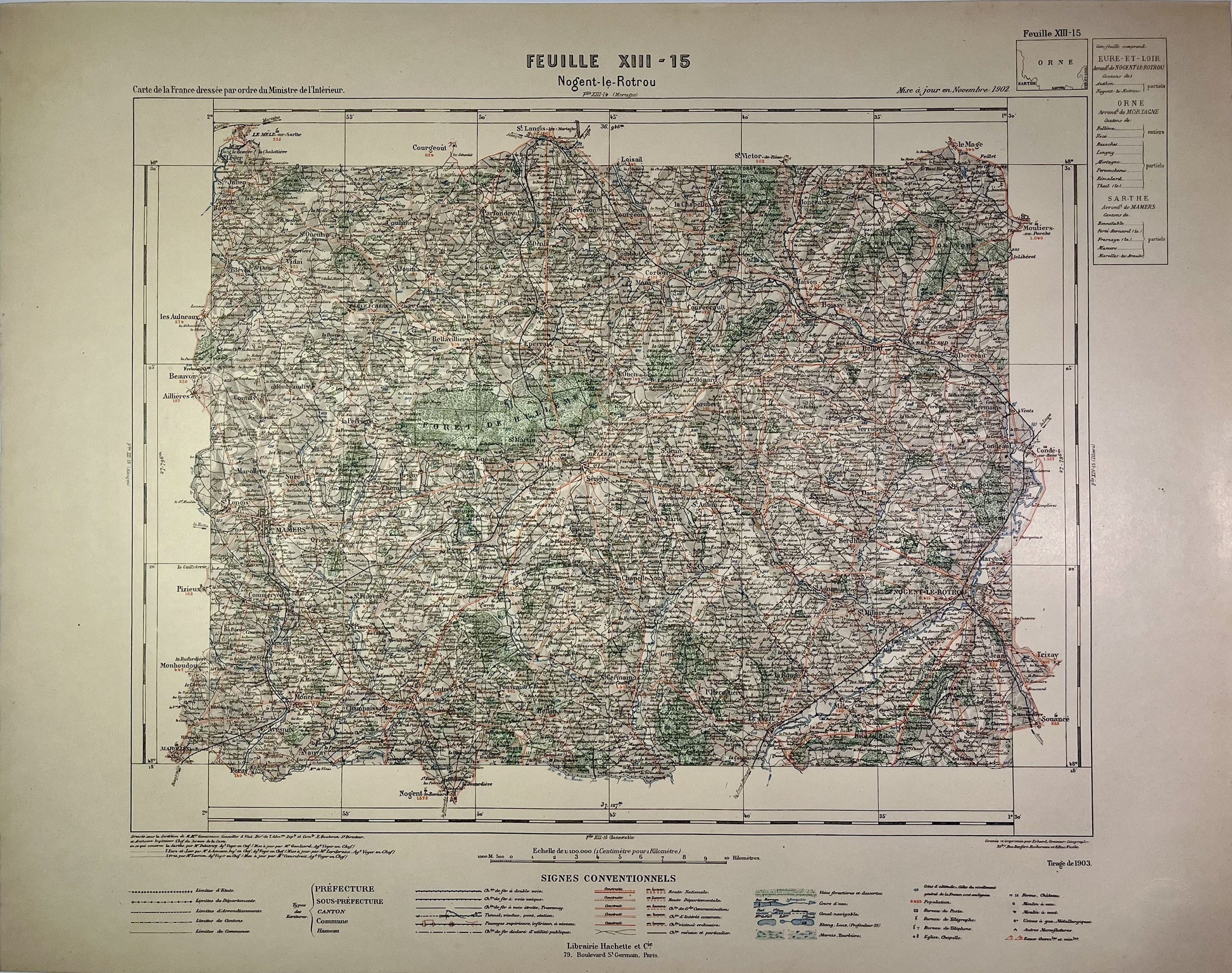 Achat carte ancienne de Nogent-le-Rotrou