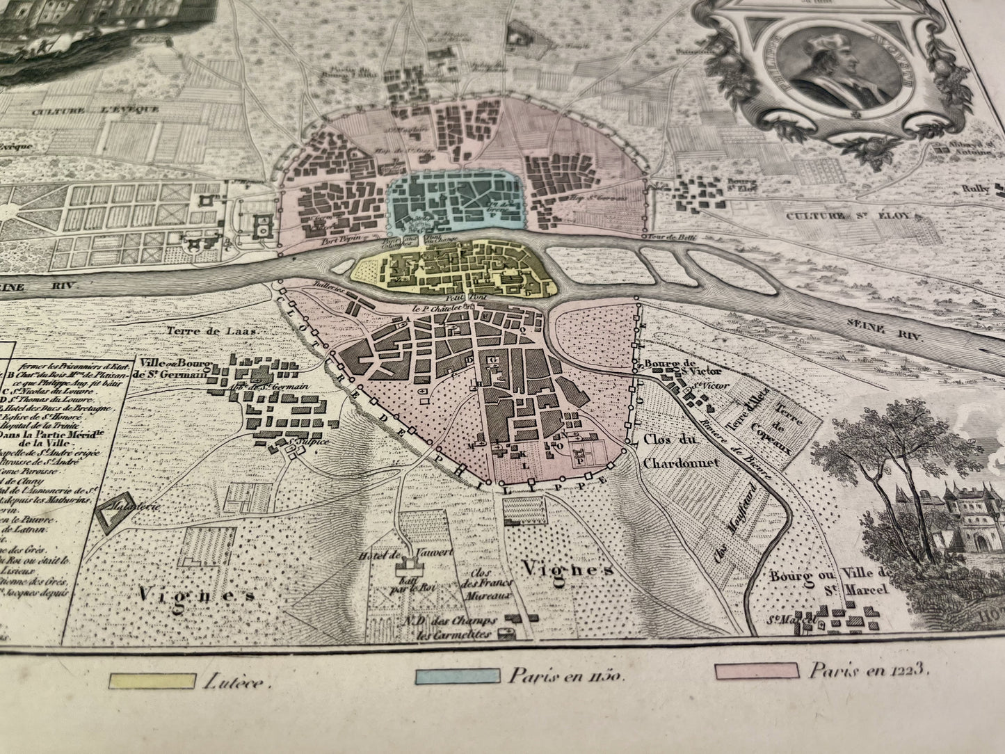 Achat carte de Paris en 1180