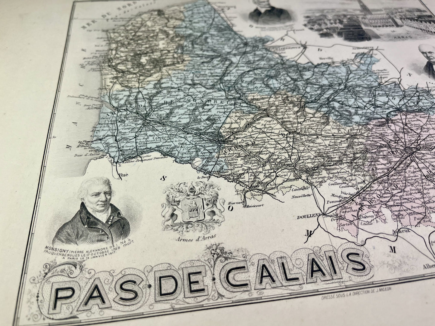 Achat carte du département du Pas-de-Calais