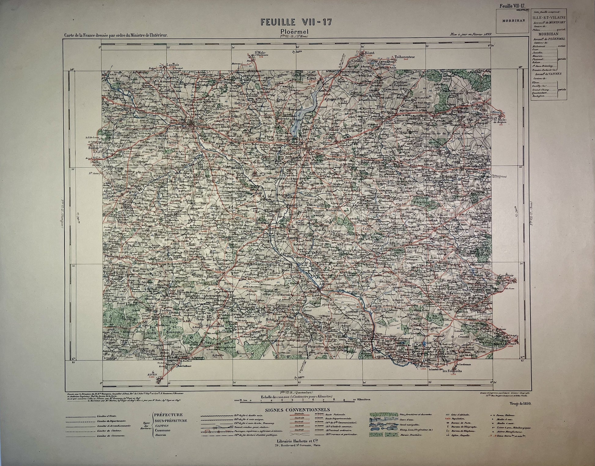 Achat carte ancienne de Ploërmel