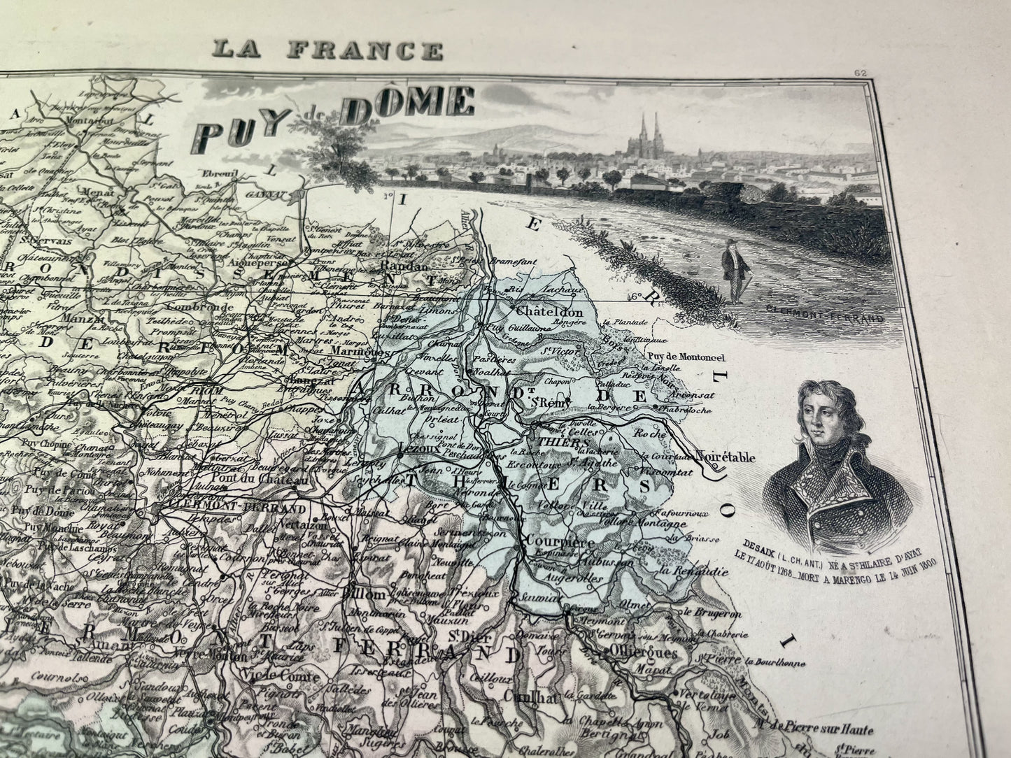 Achat carte du département du Puy de Dôme