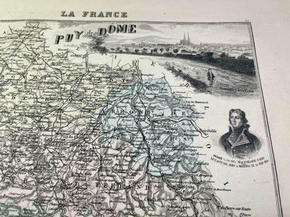 Achat carte du département du Puy de Dôme