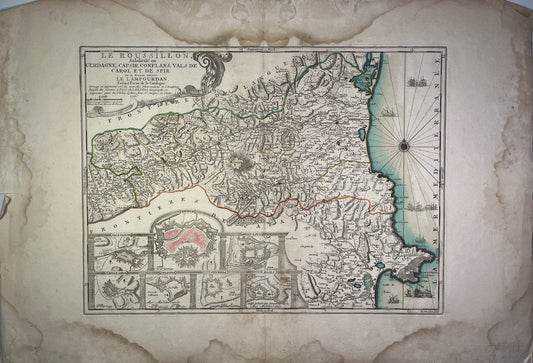 Achat carte ancienne du Roussillon