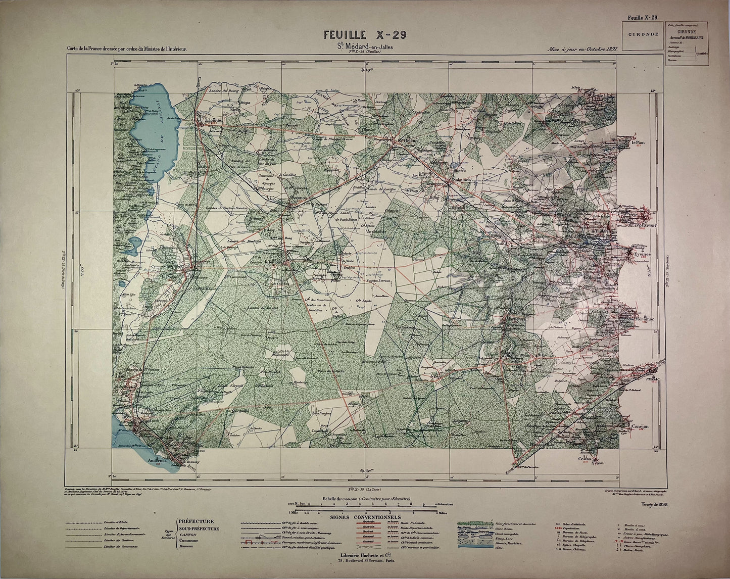 Achat carte ancienne de Saint-Médard-en-Jalles