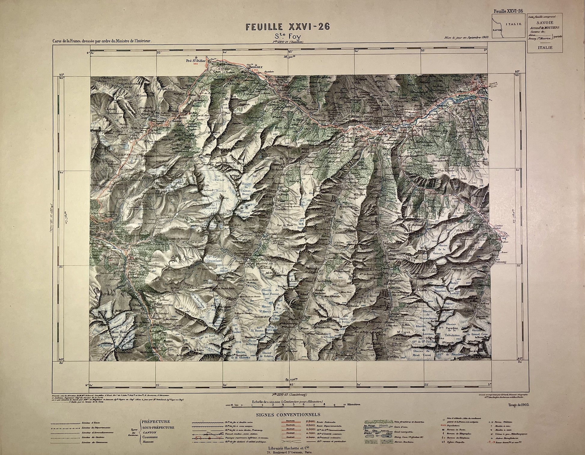 Achat carte ancienne de Sainte-Foy-Tarentaise