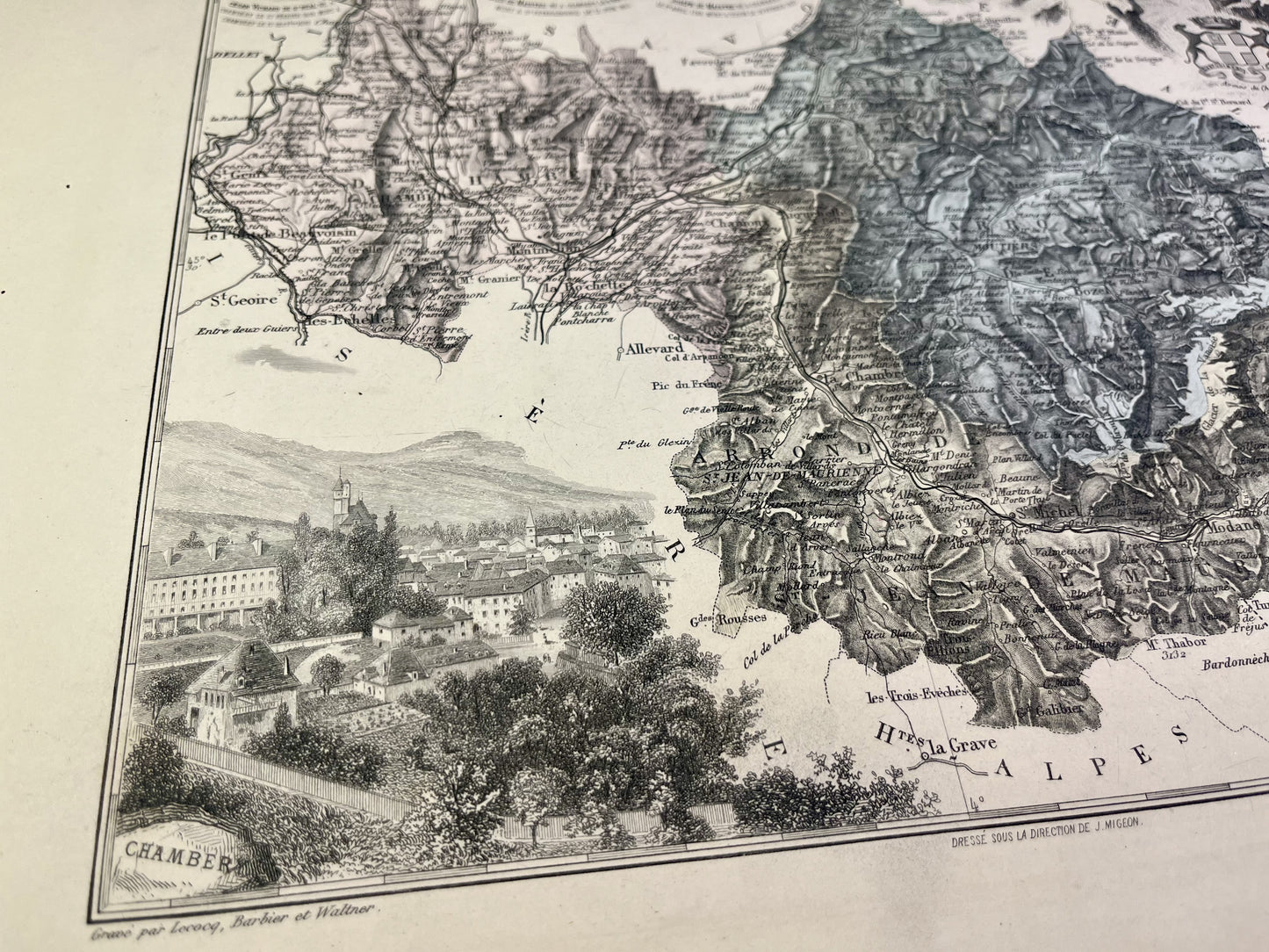Achat carte du département de la Savoie