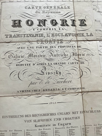 Achat carte ancienne Transylvanie Esclavonie Croatie