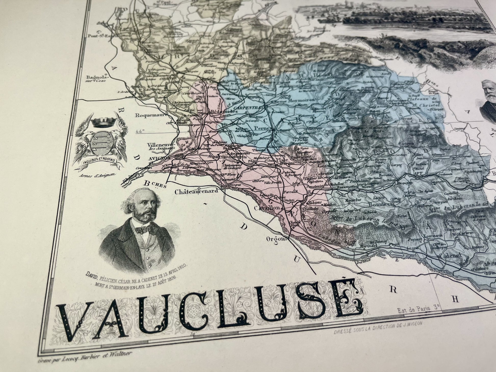 Achat carte du département du Vaucluse