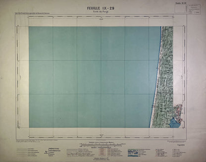 Achat carte ancienne de la Forêt du Porge